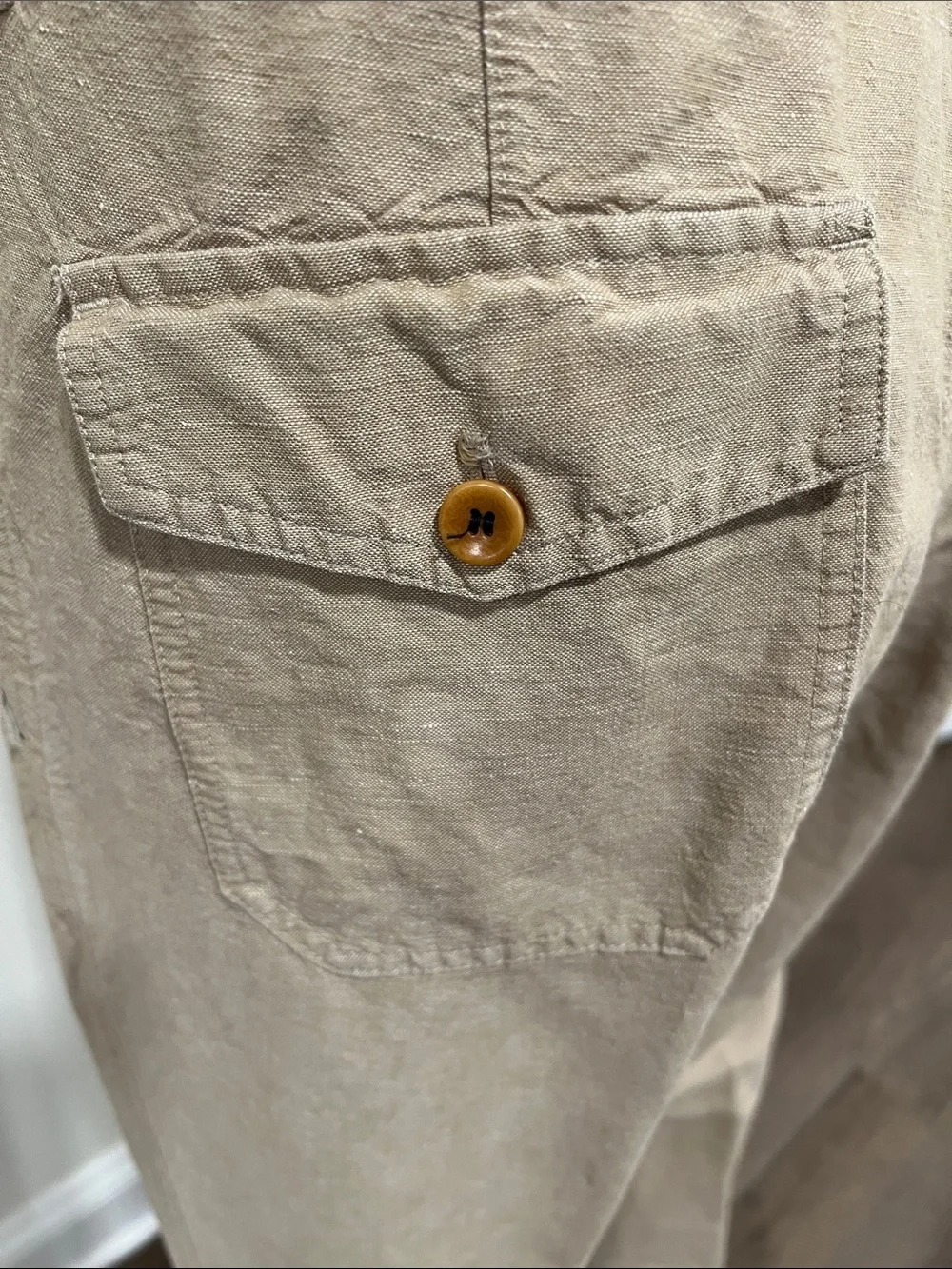 Banana Republic Relaxed Fit Linen/Cotton Blend Casual Pants Size 35/32